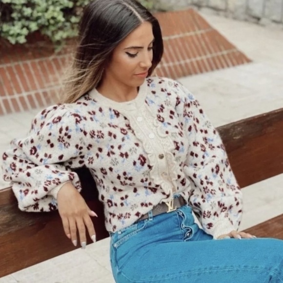 ZARA KNIT JACQUARD JACKET - Picture 2 of 7